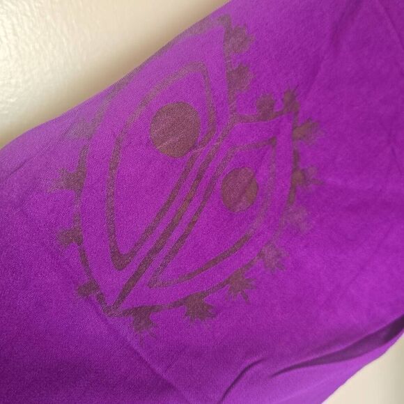 Kusnadi Wearable Art Dress/Tunic, Purple, Blk, Ethnic Prt, Tribal,Boho, NWT, L - Picture 4 of 10